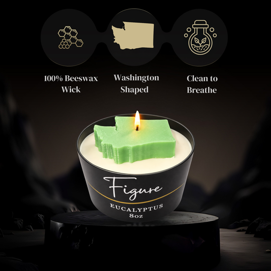 Washington State Shaped Candle | Pacific Northwest Decor | 8 oz Non-Toxic