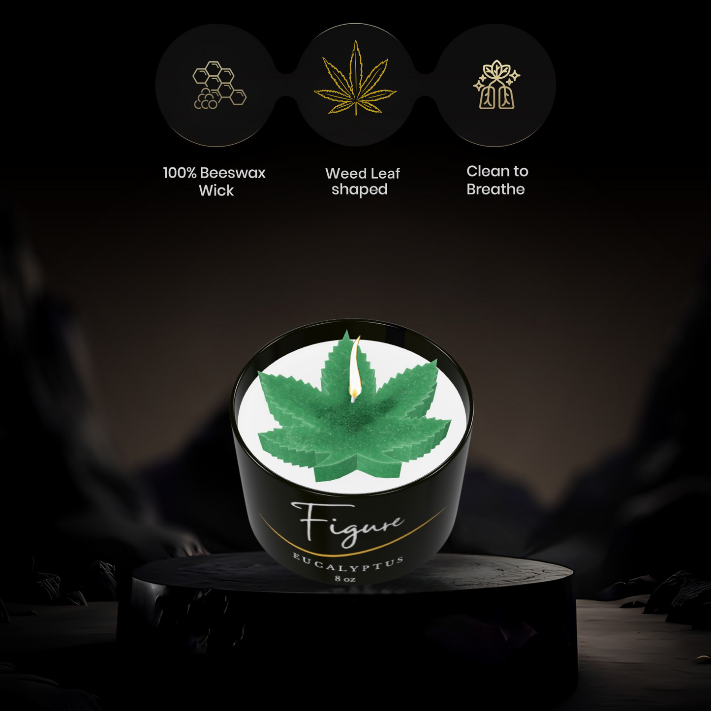 Weed Leaf Marijuana Candle