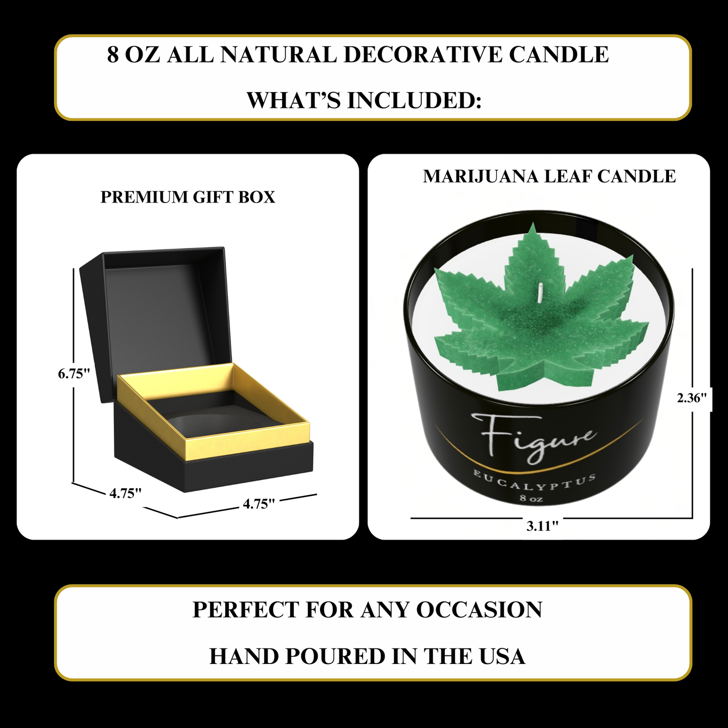 Weed Leaf Marijuana Candle
