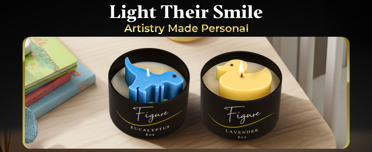 Dinosaur and Duck Kids Friendly Candles