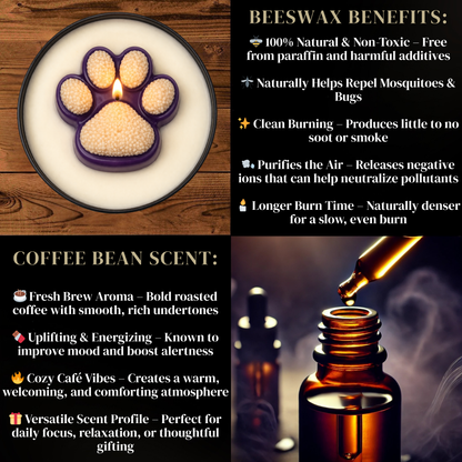 Purple & Gold Dog Paw Candle 🐾 UW Huskies | Non-Toxic 8 oz