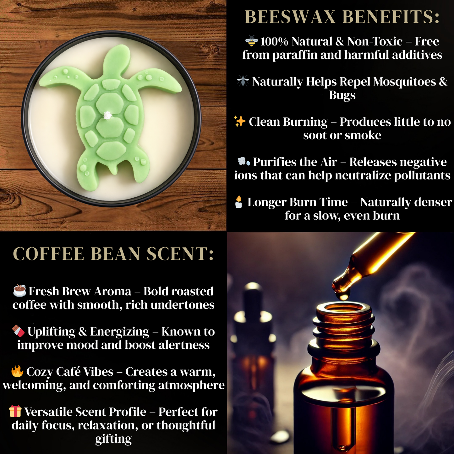 Sea Turtle Candle | Beach Decor, Coastal Home & Aquarium Gift | 8 oz Non-Toxic