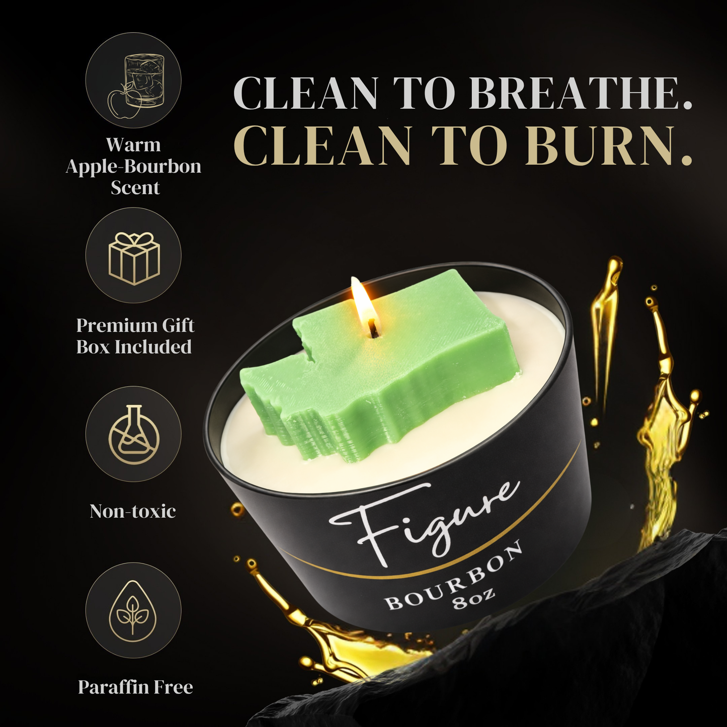 Washington State Shaped Candle | Pacific Northwest Decor | 8 oz Non-Toxic