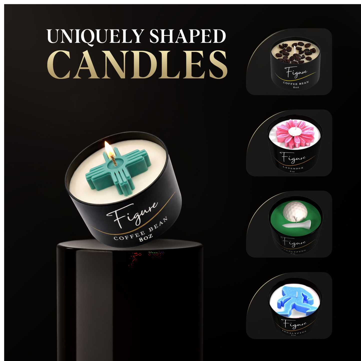 Turquoise Zia Symbol Candle