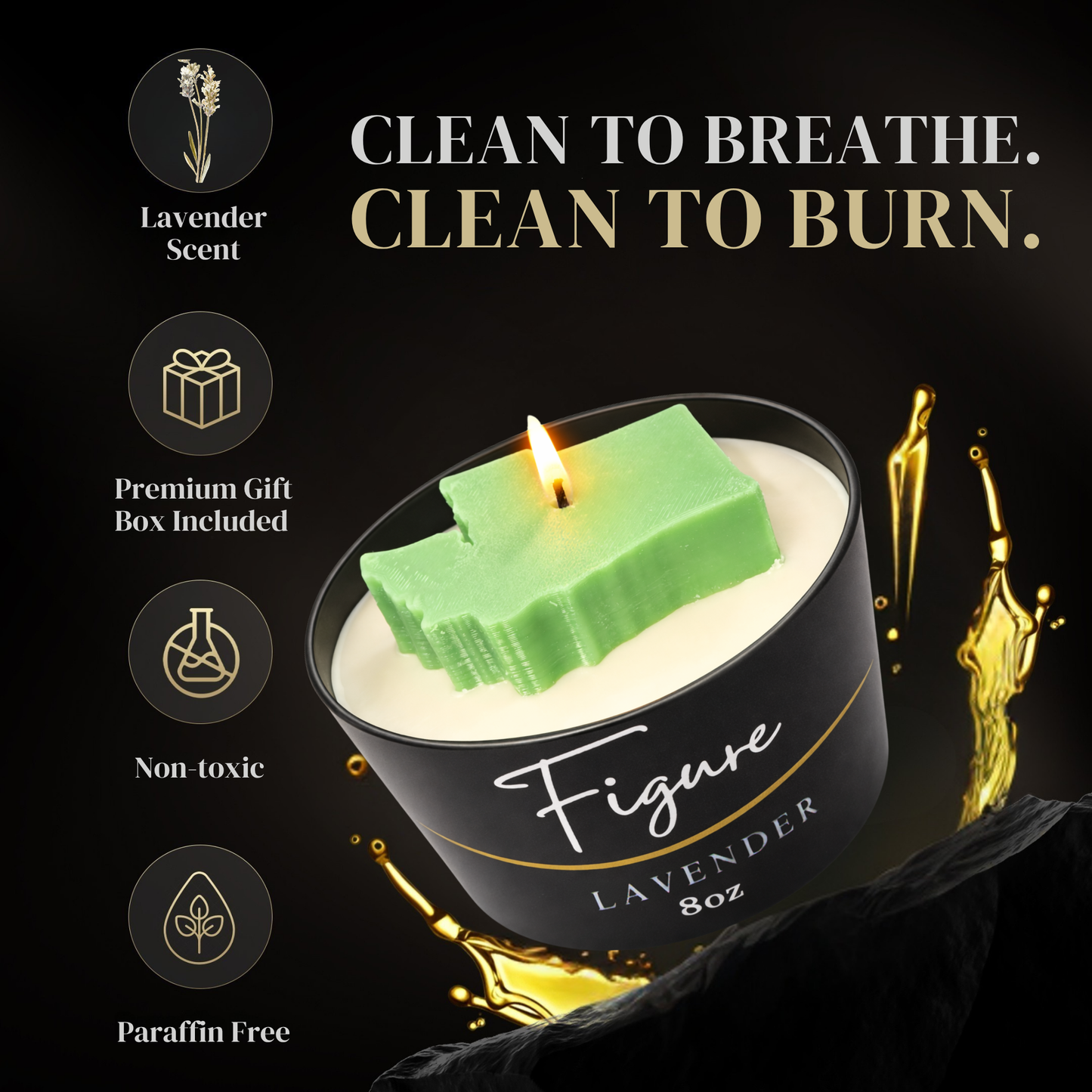 Washington State Shaped Candle | Pacific Northwest Decor | 8 oz Non-Toxic