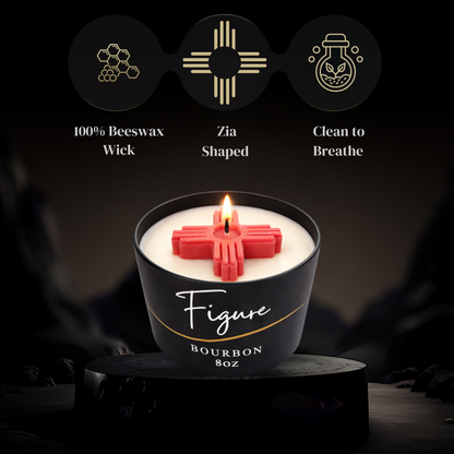Red Zia Symbol Candle