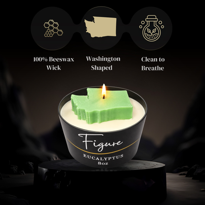 Washington State Shaped Candle | Pacific Northwest Decor | 8 oz Non-Toxic