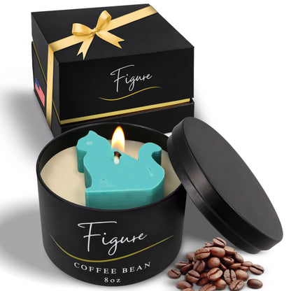 Teal Cat Candle