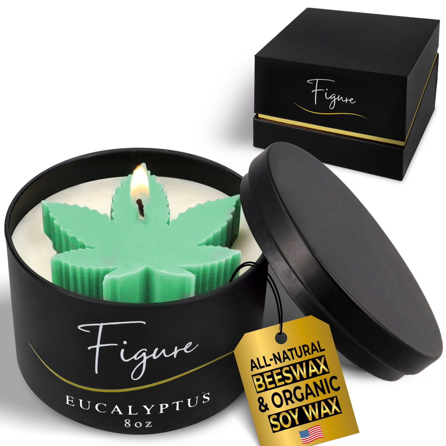 Weed Leaf Marijuana Candle