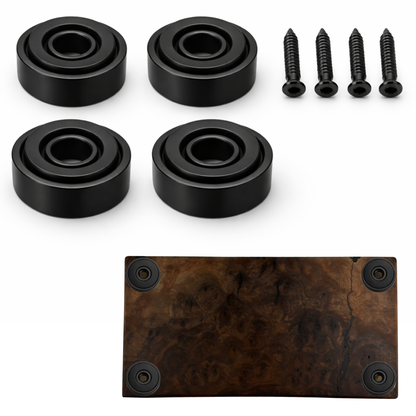 Premium Cutting Board Feet (Set of 4) – Non-Slip Silicone Grip | Brass, Stainless, or Black