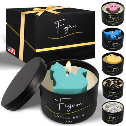 Teal Cat Candle