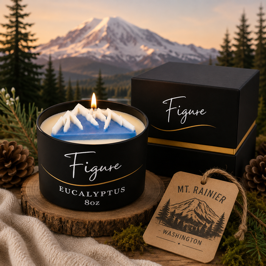 Mt. Rainier Candle 🏔️ Mountain Decor | Pacific Northwest | Non-Toxic 8 oz