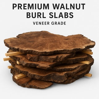 Premium Walnut Burl Slabs- Veneer Grade
