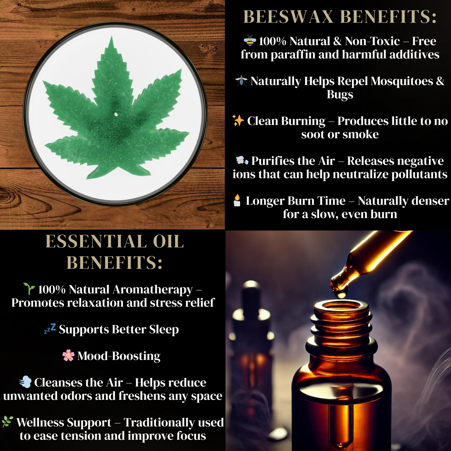 Weed Leaf Marijuana Candle