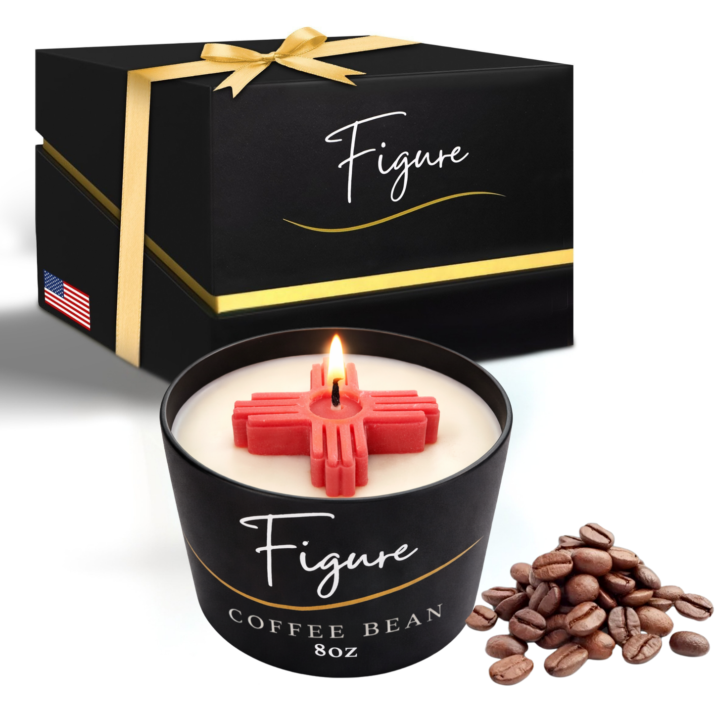 Red Zia Symbol Candle