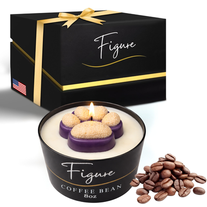 Purple & Gold Dog Paw Candle 🐾 UW Huskies | Non-Toxic 8 oz