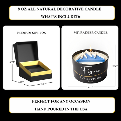 Mt. Rainier Candle 🏔️ Mountain Decor | Pacific Northwest | Non-Toxic 8 oz