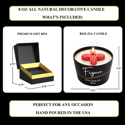 Red Zia Symbol Candle