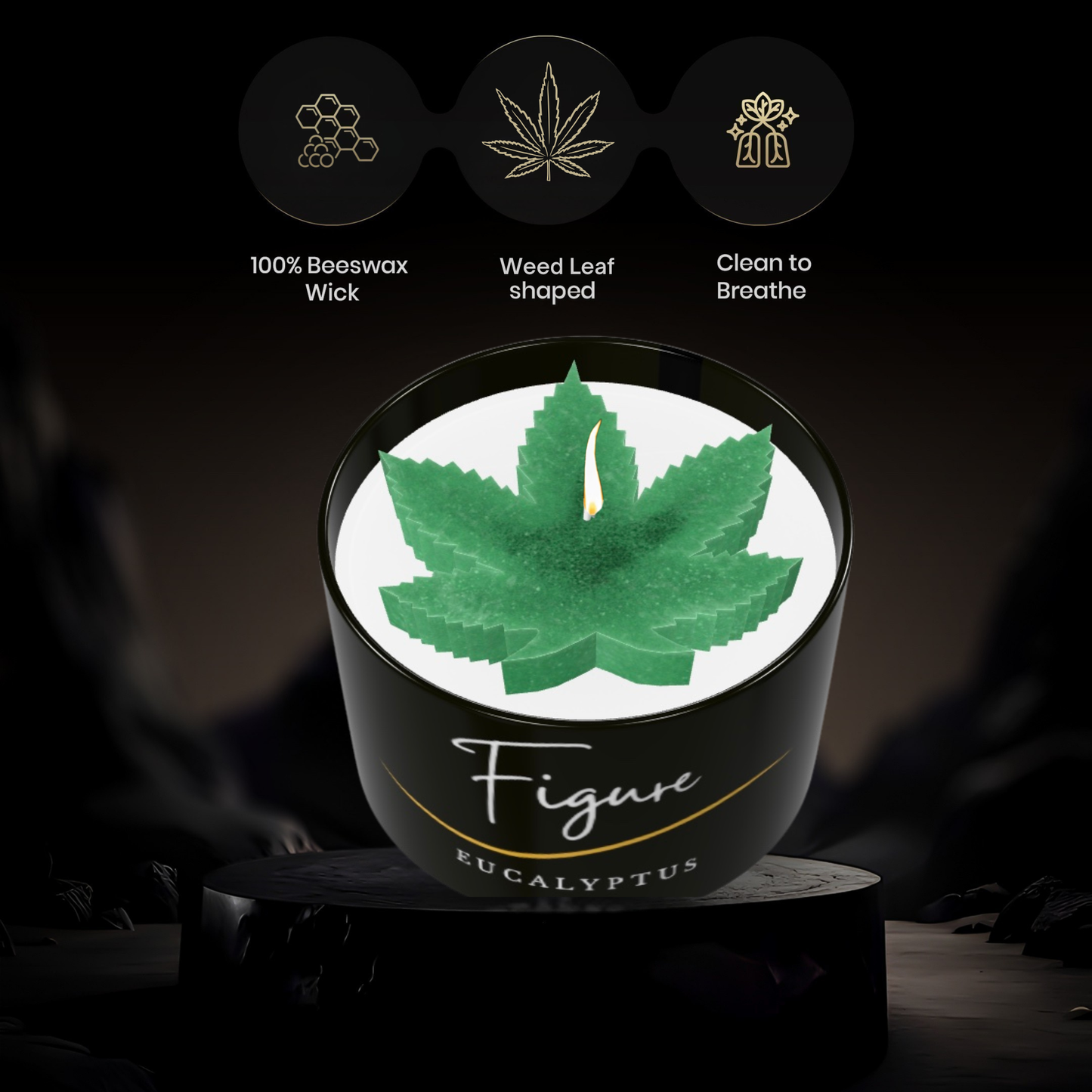 Weed Leaf Marijuana Candle