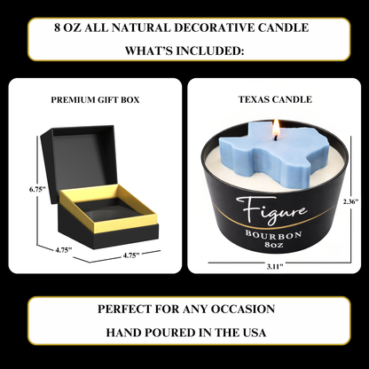 Texas State Candle 🤠 Western Decor | Non-Toxic 8 oz | Gift Ready