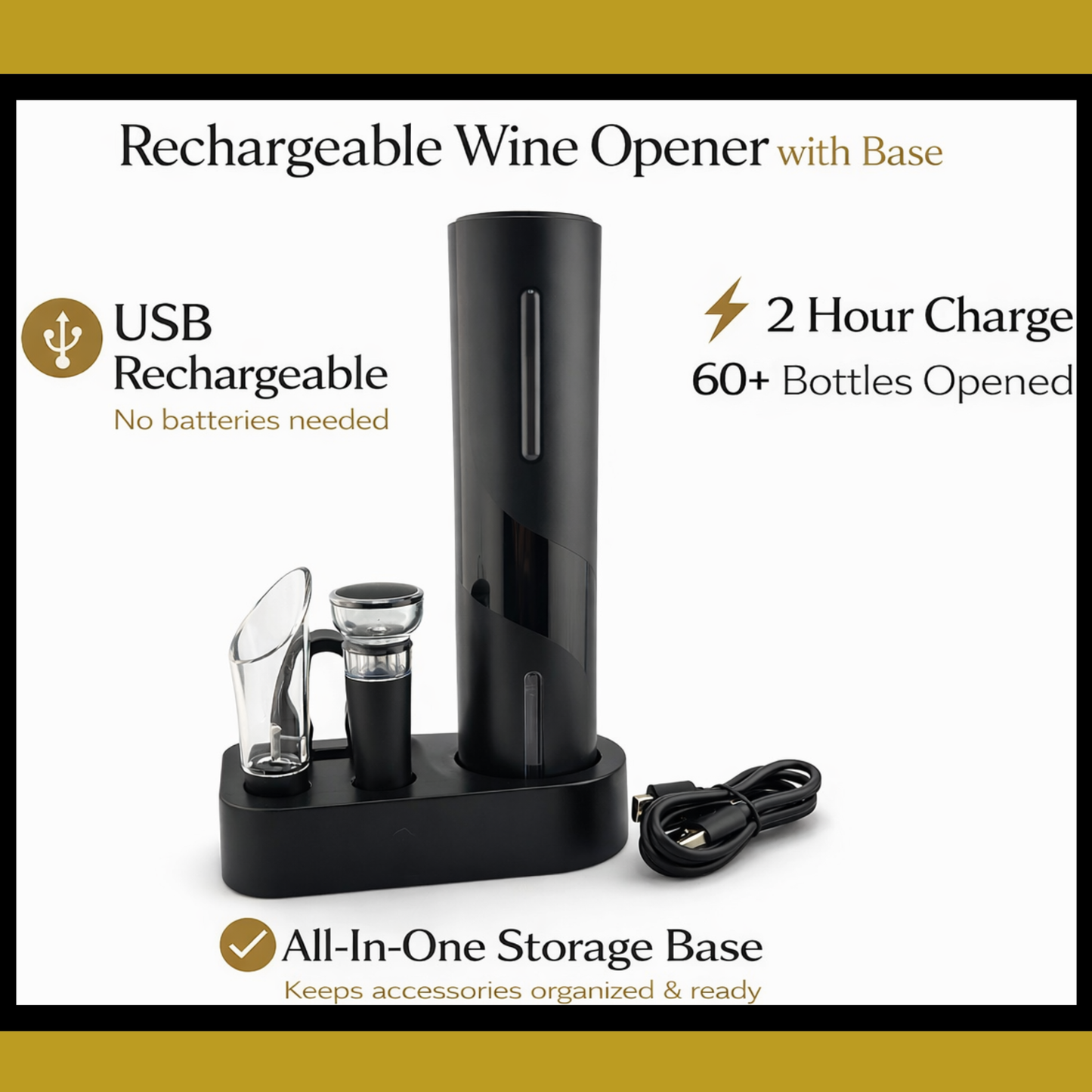 Premium Electric Wine Opener Gift Set – “I Can Wine All I Want, I'm Retired”