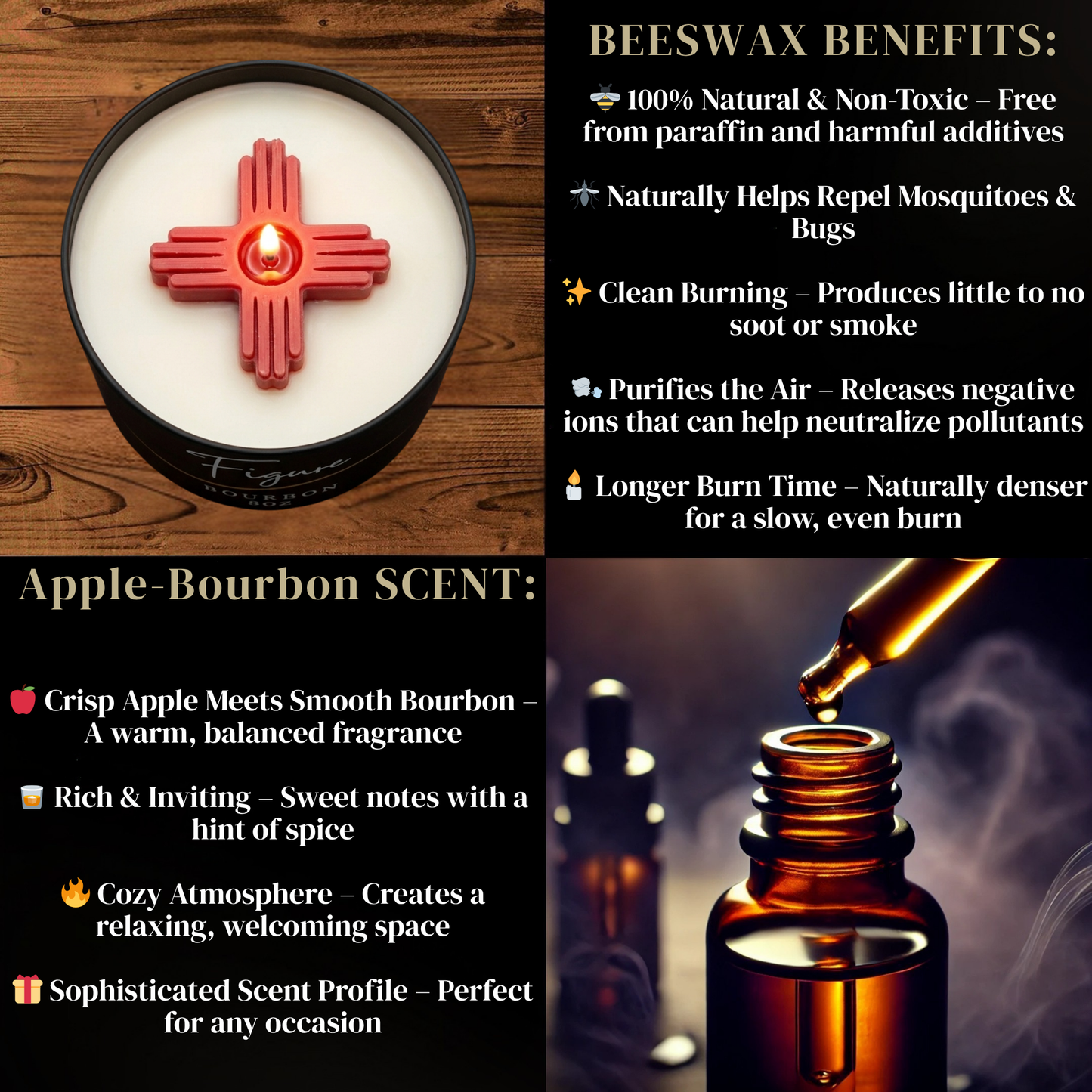 Red Zia Symbol Candle