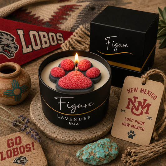 NM Lobo Paw Candle