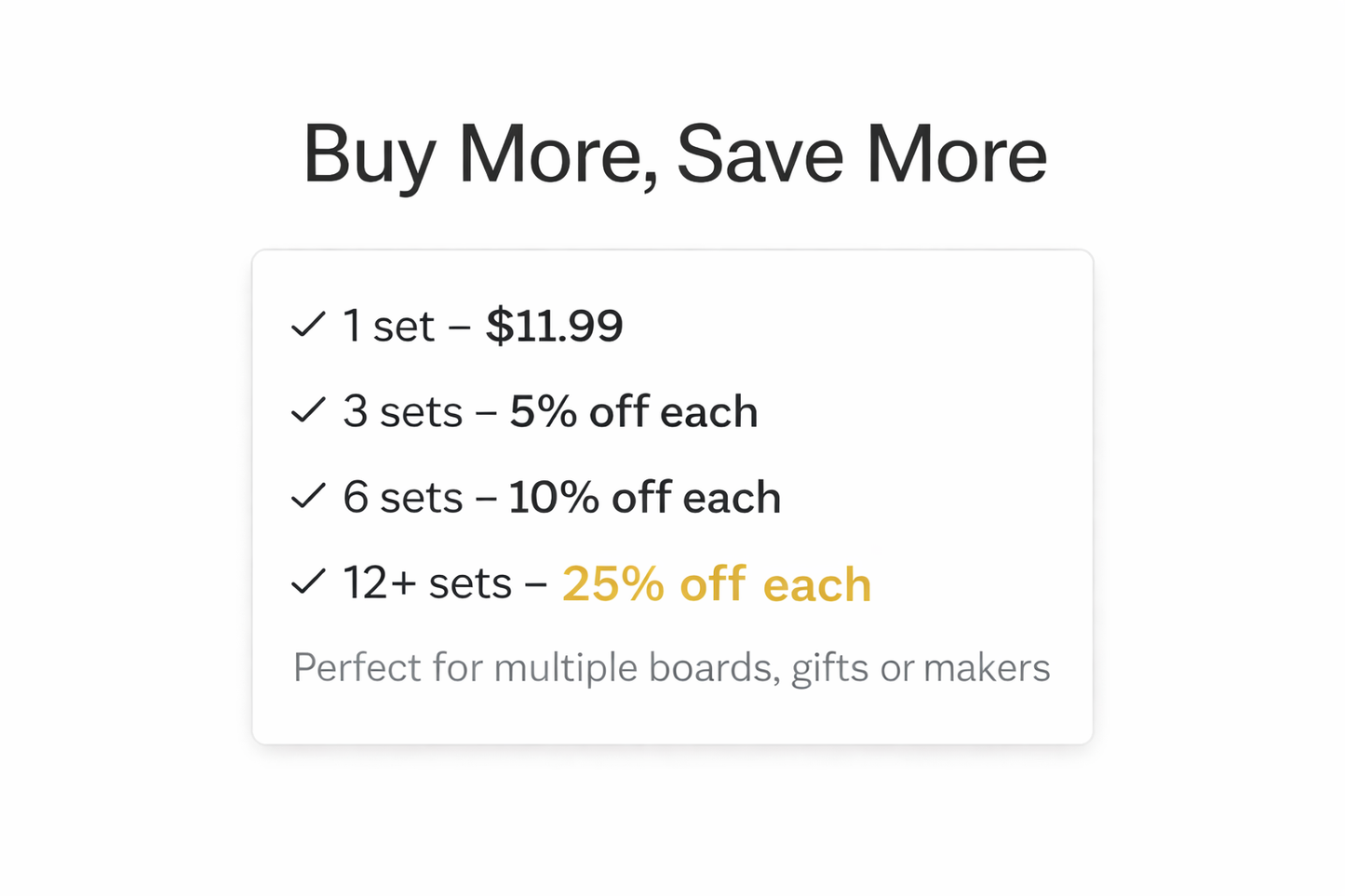 Premium Cutting Board Feet (Set of 4) – Non-Slip Silicone Grip | Brass, Stainless, or Black