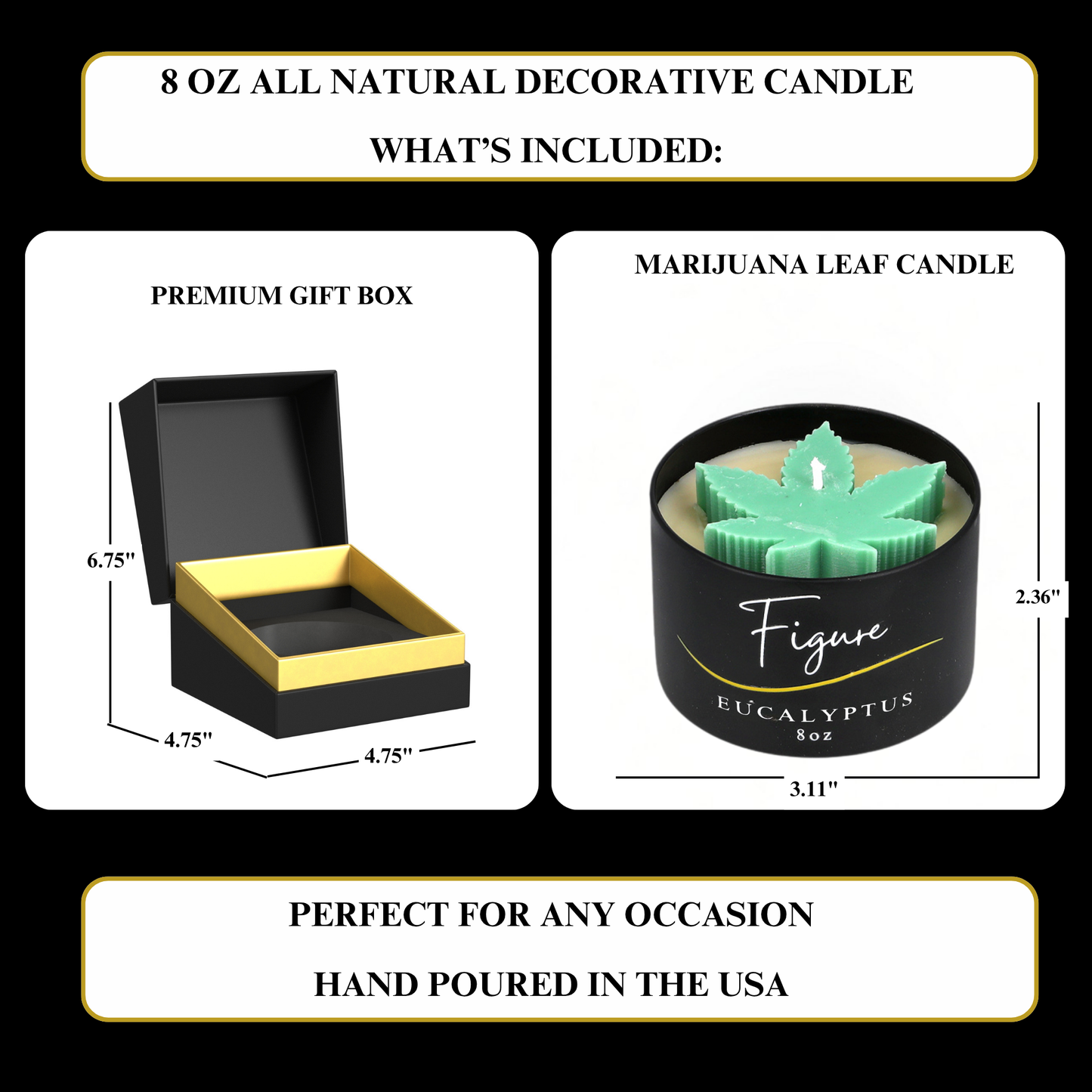 Weed Leaf Marijuana Candle
