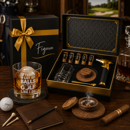 Whiskey Smoker Kit with Torch & Golf Glass