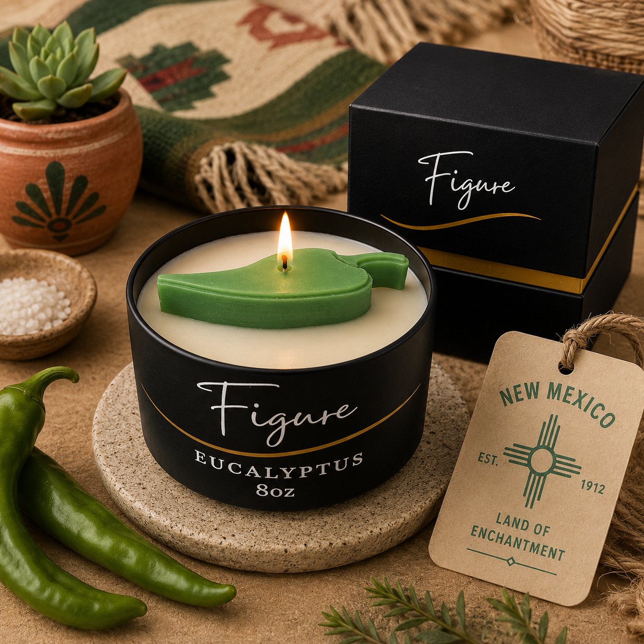 Green Chile Pepper Candle