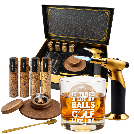 Whiskey Smoker Kit with Torch & Golf Glass
