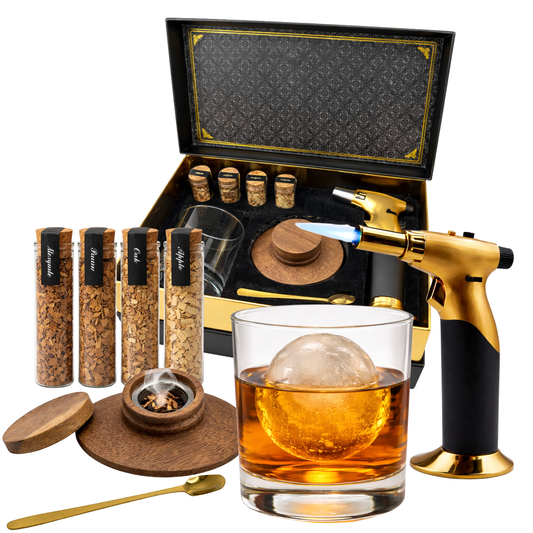 Whiskey Smoker Kit with Torch & Clear Glass